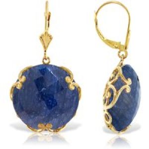Sapphire Maeve Ornate Chequer Drop Earrings in 9ct Gold