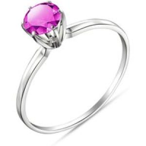 Pink Topaz Raya Crown Ring in 18ct White Gold