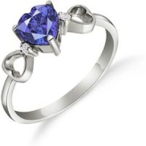 Sapphire & Diamond Harmony Symmetrical Trinity Ring in 18ct White Gold
