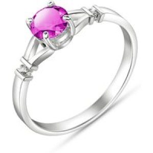Pink Topaz & Diamond Calla Aspire Ring in Sterling Silver