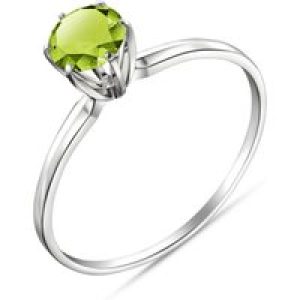 Peridot Raya Crown Ring in 18ct White Gold