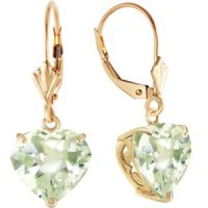 Green Amethyst Eloise Classic Drop Earrings in 9ct Gold