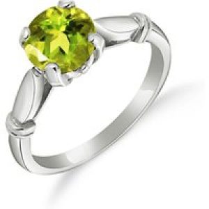 Peridot Anoushka Solitaire Ring in 18ct White Gold