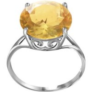 Citrine Brianna Rope Ring in 18ct White Gold