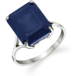 Sapphire Ebony Auroral Signature Ring in 18ct White Gold
