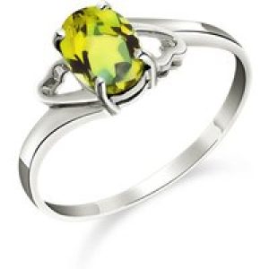 Peridot Ariel Desire Ring in 18ct White Gold