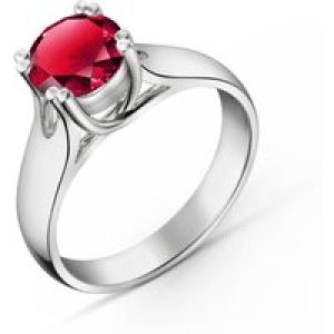 Ruby Annika Solitaire Ring in 18ct White Gold