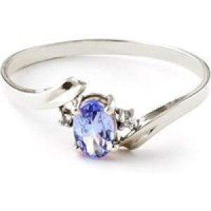 Tanzanite & Diamond Rhea Embrace Ring in 18ct White Gold