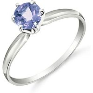 Tanzanite Raya Crown Engagement Ring in 18ct White Gold
