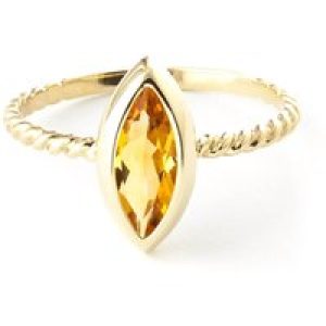 Citrine Lina Rope Ring in 18ct Gold