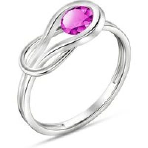 Pink Topaz Angelina Ring in 18ct White Gold