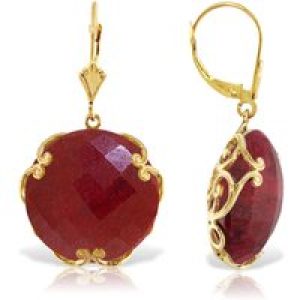 Ruby Maeve Ornate Chequer Drop Earrings in 9ct Gold