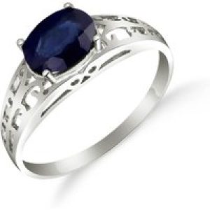 Sapphire Demetria Filigree Ring in 18ct White Gold