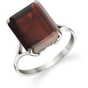 Garnet Ebony Auroral Signature Ring in 18ct White Gold