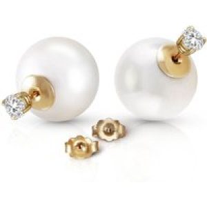 Pearl & Diamond Isla Statement Stud Earrings in 9ct Gold