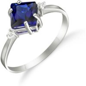 Sapphire & Diamond Leona Symmetrical Ring in 18ct White Gold