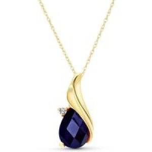 Sapphire & Diamond Veronica Pendant Necklace in 9ct Gold