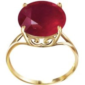 Ruby Brianna Rope Ring in 9ct Gold