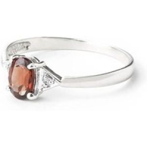 Garnet & Diamond Elegant Allure Ring in 18ct White Gold