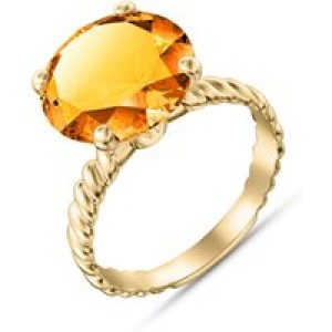 Citrine Brianna Rope Ring in 18ct Gold
