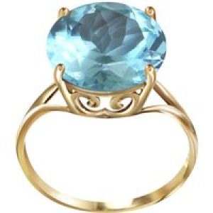 Blue Topaz Brianna Rope Ring in 9ct Gold