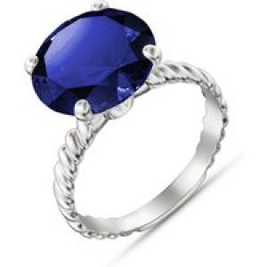 Sapphire Brianna Rope Ring in 18ct White Gold
