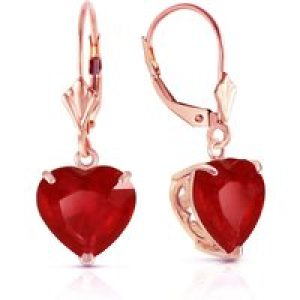 Ruby Eloise Classic Drop Earrings in 9ct Rose Gold