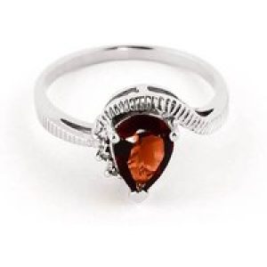 Garnet & Diamond Katrina Belle Abstract Ring in 18ct White Gold