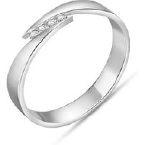 Diamond Crown Solitaire Engagement Ring in 18ct White Gold