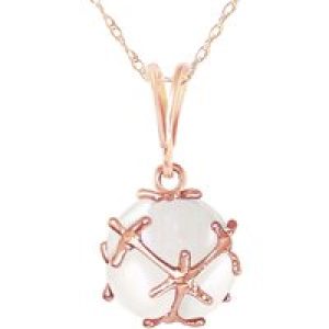 Opal Loretta Detailed Pendant Necklace in 9ct Rose Gold