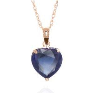 Sapphire Eloise Understated Heart Pendant Necklace in 9ct Rose Gold