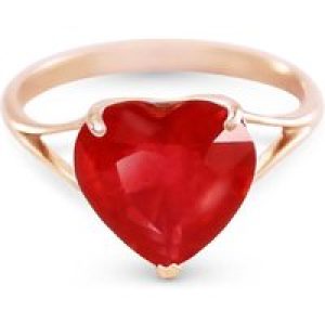 Ruby Eloise Bold Heart Engagement Ring in 18ct Rose Gold