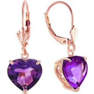 Amethyst Eloise Classic Drop Earrings in 9ct Rose Gold