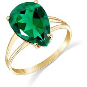 Emerald Audrey Classic Signature Ring in 18ct Gold