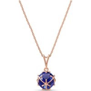Sapphire Loretta Detailed Pendant Necklace in 9ct Rose Gold