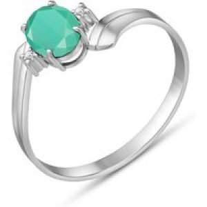 Emerald & Diamond Rhea Embrace Ring in 18ct White Gold