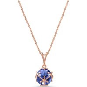 Tanzanite Loretta Detailed Pendant Necklace in 9ct Rose Gold