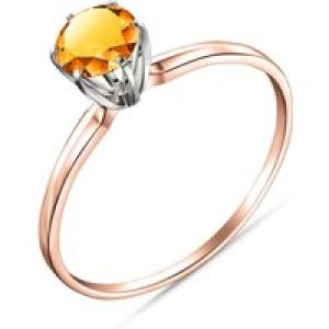 Citrine Raya Crown Ring in 9ct Rose Gold