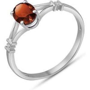 Garnet & Diamond Elegant Allure Ring in Sterling Silver