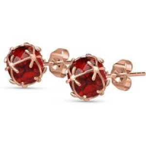Ruby Loretta Detailed Stud Earrings in 9ct Rose Gold