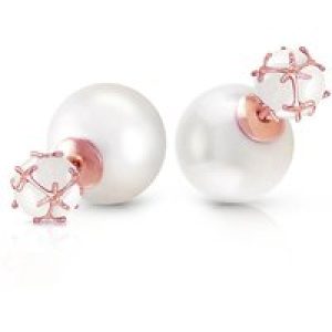 Pearl & Opal Leah Detailed Stud Earrings in 9ct Rose Gold