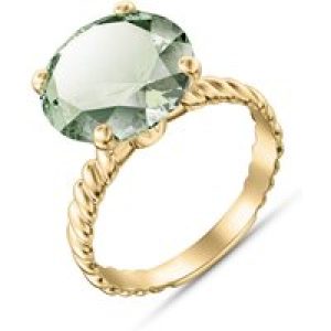 Green Amethyst Brianna Rope Ring in 18ct Gold
