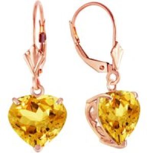 Citrine Eloise Classic Drop Earrings in 9ct Rose Gold