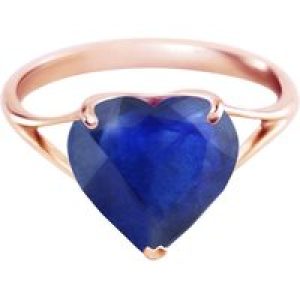 Sapphire Eloise Bold Heart Ring in 18ct Rose Gold