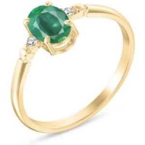 Emerald & Diamond Elegant Allure Ring in 18ct Gold