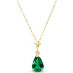 Emerald Katrina Belle Pendant Necklace in 9ct Gold