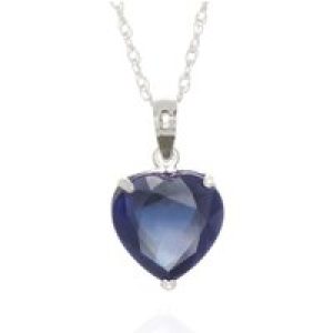 Sapphire Eloise Understated Heart Pendant Necklace in 9ct White Gold