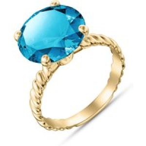 Blue Topaz Brianna Rope Ring in 18ct Gold