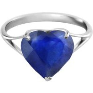 Sapphire Eloise Bold Heart Ring in 18ct White Gold