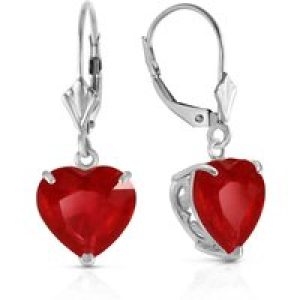 Ruby Eloise Classic Drop Earrings in 9ct White Gold